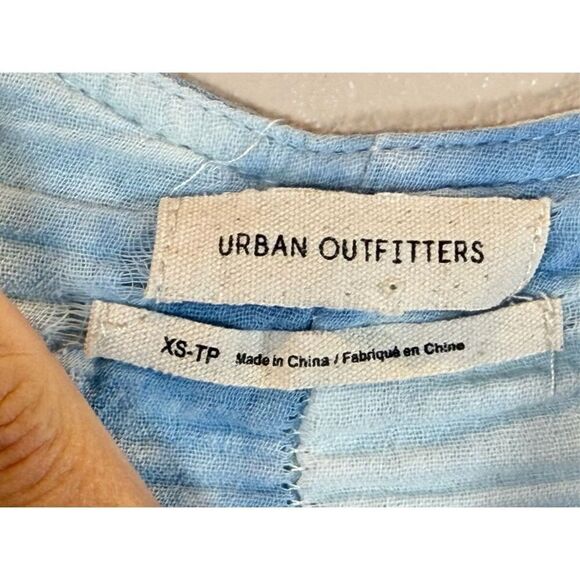 Urban Outfitters Mya Blue Stripe Button-Through Jumpsuit Romper Women’s XS - Picture 7 of 16